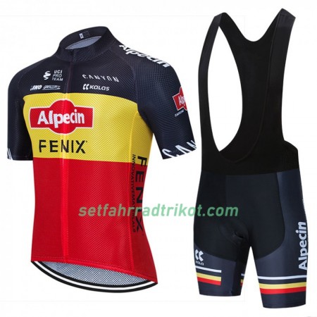 Fahrradbekleidung Radtrikot Kurzarm + Trägershorts 2020 Alpecin-Fenix N002